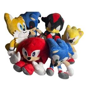Sonic The HedgeHog Lot Of 6 Plush Unbranded No Tags Assorted